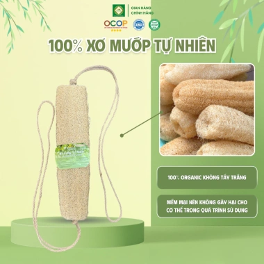 Đai Kỳ Lưng Xơ Mướp Nguyên Trái KB Ecolife 7x80cm - Làm Sạch Sâu, Massage Thư Giãn, Dưỡng Da Tự Nhiên 2