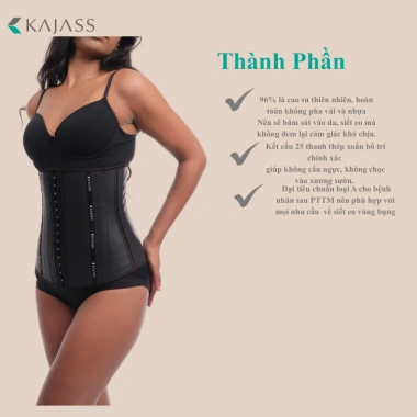 Đai latex cao cấp KAJASS 25 xương - Hỗ trợ sau phẫu thuật hút mỡ bụng 15 ngày - Giá 1.519.000 VND 3 Đai latex cao cấp KAJASS 25 xương - Hỗ trợ sau phẫu thuật hút mỡ bụng 15 ngày - Giá 1.519.000 VND 3