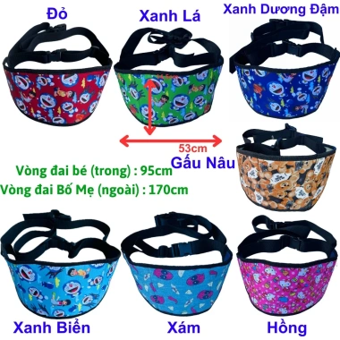 Đai Lớn Đi Xe Máy An Toàn 1-15 Tuổi, Thoáng Khí, Chắc Chắn, Dài 1m7 Mẫu Mới 9
