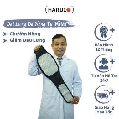 Đai Lưng Đá Nóng Haruco - Giảm Đau Lưng Nhanh, Thoải Mái, Giá chỉ 244.967₫