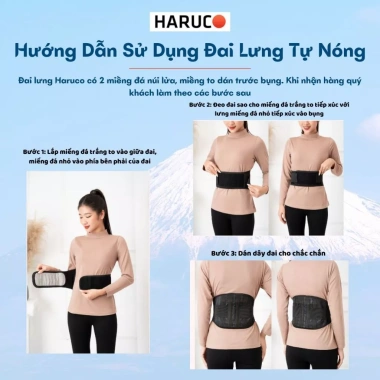 Đai Lưng Đá Nóng Haruco - Giảm Đau Lưng Nhanh, Thoải Mái, Giá chỉ 244.967₫