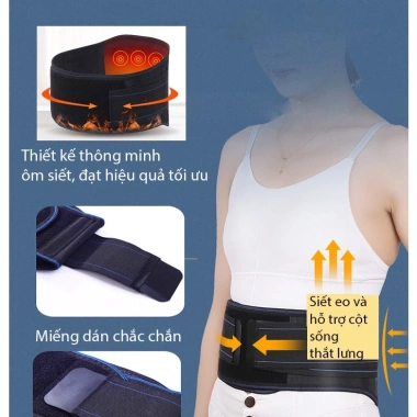 Đai lưng nóng GOKE giảm đau lưng, cột sống thoát vị, tăng lưu thông máu - Giá 189.000₫