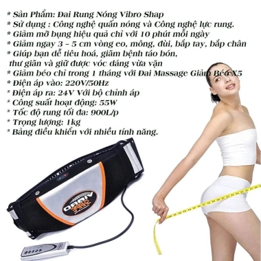 Đai Massage Bụng Angel Vibro Giảm Mỡ, Giảm Cân, Săn Chắc Vòng Eo - Giá Ưu Đãi 369k 10