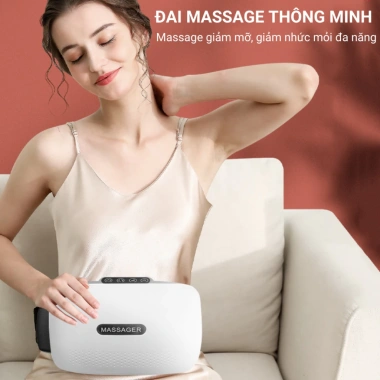 Đai Massage Bụng Bi Đá + Hồng Ngoại, Giảm Mỡ, Đau Cổ Vai Gáy Lưng - Podi92 895k
