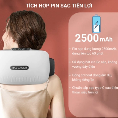 Đai Massage Bụng Bi Đá + Hồng Ngoại, Giảm Mỡ, Đau Cổ Vai Gáy Lưng - Podi92 895k