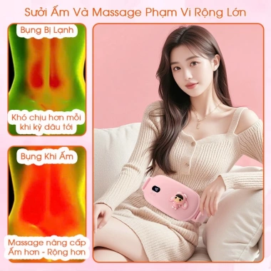 Đai Massage Bụng NOON - Đai Chườm Nóng Siêu Êm, Quà Tặng Nữ, Giảm giá 329.000đ