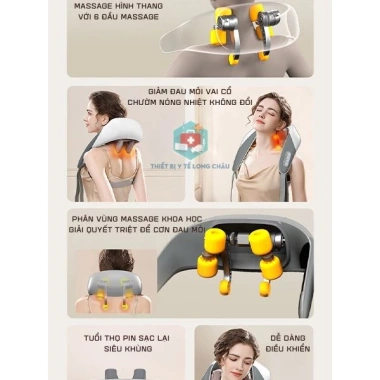 Đai Massage Cổ Vai Gáy AS-30 – Chườm Nóng, Đấm Bóp Mới, Nhiều Chế Độ, Giá 925k 3 Đai Massage Cổ Vai Gáy AS-30 – Chườm Nóng, Đấm Bóp Mới, Nhiều Chế Độ, Giá 925k 3