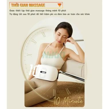 Đai massage giảm mỡ bụng Nikio NK-166DC pin sạc, nhiệt sưởi 10 bi Giá 1.990.000₫ 5