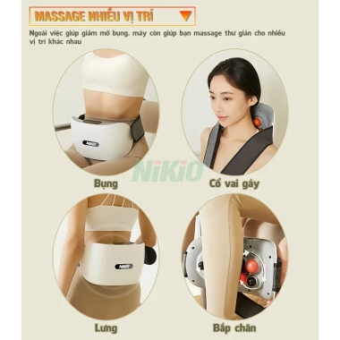 Đai massage giảm mỡ bụng Nikio NK-166DC pin sạc, nhiệt sưởi 10 bi Giá 1.990.000₫ 8