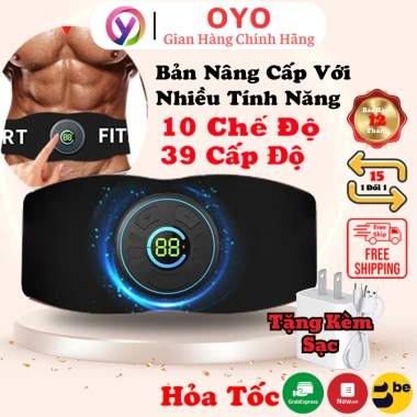 Đai massage giảm mỡ bụng thông minh 10 chế độ, 39 cấp độ, bảo hành 1 năm, giá chỉ 229k
