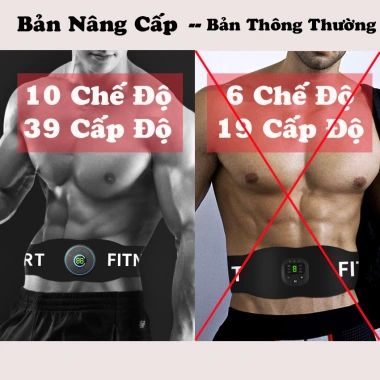 Đai massage giảm mỡ bụng thông minh 10 chế độ, 39 cấp độ, bảo hành 1 năm, giá chỉ 229k