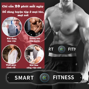 Đai massage giảm mỡ bụng thông minh 10 chế độ, 39 cấp độ, bảo hành 1 năm, giá chỉ 229k