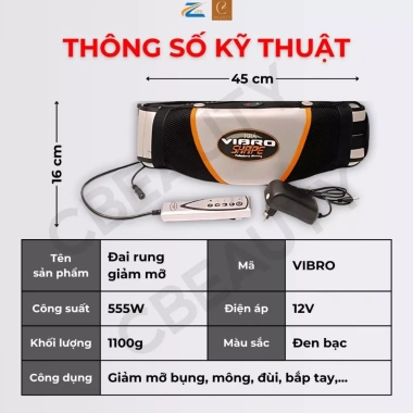 Đai Massage Giảm Mỡ Bụng Vibro – Đai Quấn Nóng Cao Cấp, Rung Nóng Toàn Thân – Giá chỉ 379.000 VND (giá gốc 481.330 VND) 7