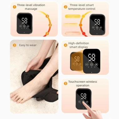 Đai massage mắt cá chân sưởi ấm không dây: Nén nóng 3 mức, 3 chế độ rung, giảm đau hiệu quả, giá ưu đãi 284,350₫ 5 Đai massage mắt cá chân sưởi ấm không dây: Nén nóng 3 mức, 3 chế độ rung, giảm đau hiệu quả, giá ưu đãi 284,350₫ 5