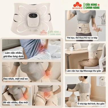Đai Massage MISUKO Fitness 1.105 Giảm Mỡ Bụng Định Hình Thon Gọn Cơ Thể Giá Sale 945.000 VND 4