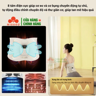 Đai Massage MISUKO Fitness 1.105 Giảm Mỡ Bụng Định Hình Thon Gọn Cơ Thể Giá Sale 945.000 VND 5
