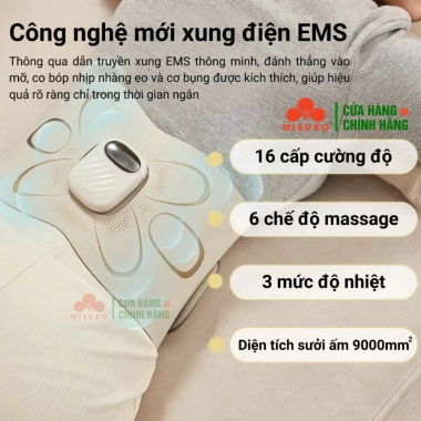 Đai Massage MISUKO Fitness 1.105 Giảm Mỡ Bụng Định Hình Thon Gọn Cơ Thể Giá Sale 945.000 VND 6