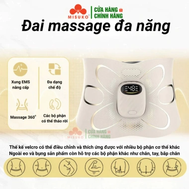 Đai Massage MISUKO Fitness 1.105 Giảm Mỡ Bụng Định Hình Thon Gọn Cơ Thể Giá Sale 945.000 VND 7