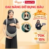 Đai nâng đỡ bụng bầu PEEWEES cao cấp màu xám - giảm đau lưng, ngăn rạn bụng, vải co giãn siêu mềm, hỗ trợ đổi size