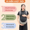 Đai nâng đỡ bụng bầu PEEWEES cao cấp màu xám - giảm đau lưng, ngăn rạn bụng, vải co giãn siêu mềm, hỗ trợ đổi size 4