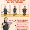 Đai nâng đỡ bụng bầu PEEWEES cao cấp màu xám - giảm đau lưng, ngăn rạn bụng, vải co giãn siêu mềm, hỗ trợ đổi size 9