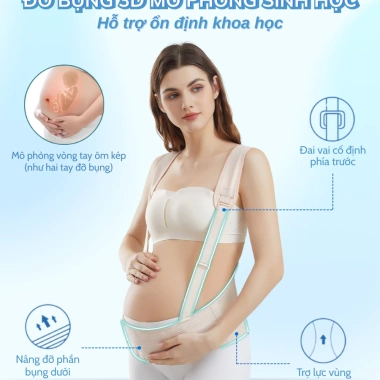 Đai Nâng Đỡ Bụng Bầu PeeWees Pro Co Giãn 4 Chiều Lưới Mềm Mại - Giảm Đau Lưng, Rạn Bụng, Bảo Vệ Cột Sống - 229k 4