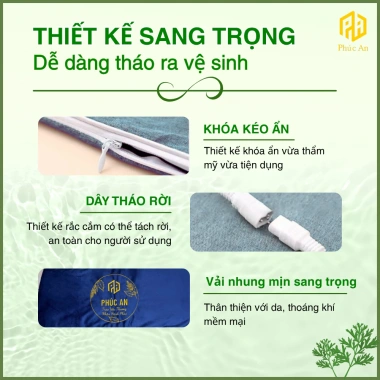Đai Ngải Cứu Điện Đa Năng Phúc An - Giảm Mệt Mỏi, Ngủ Ngon Sâu, Chăm Sóc Cơ Thể 499k
