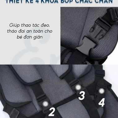 Đai ngồi ô tô EMA cho bé - Bảo vệ an toàn, dễ dùng, tiện lợi, giá chỉ 202.000đ