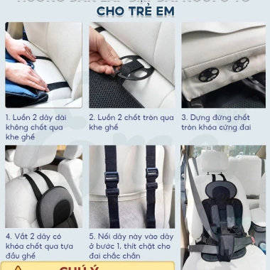 Đai ngồi ô tô EMA cho bé - Bảo vệ an toàn, dễ dùng, tiện lợi, giá chỉ 202.000đ