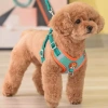 Đai ngực chó phản quang, dây dẫn điều chỉnh, áo ghi lê 2 móc D, giảm sóc 4 điểm, cho chó nhỏ trung, an toàn đêm hè