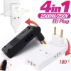 Dải nguồn EU 4 trong 1 xoay 180° - Bộ chuyển đổi AC đa năng cho du lịch, gia đình, văn phòng - Giá 54.450 VND
