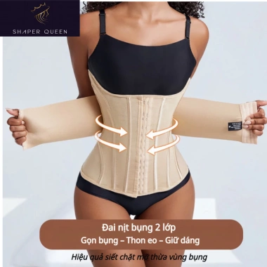 Đai nịt bụng 2 lớp 29cm Định hình eo - Siết eo, thon gọn vòng 2, ưu đãi 295.000 VN