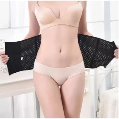 Đai Nịt Bụng 6 Nấc Cài 4 Thanh Chống Cuộn - Chiều Cao 25cm, Điều Chỉnh Thoải Mái