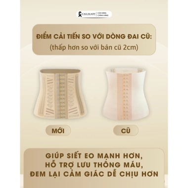 Đai nịt bụng Callalady latex giảm mỡ sau sinh định hình eo chống cuộn siêu mỏng DDK