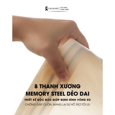 Đai nịt bụng Callalady latex giảm mỡ sau sinh định hình eo chống cuộn siêu mỏng DDK