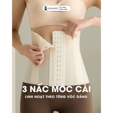 Đai nịt bụng Callalady latex giảm mỡ sau sinh định hình eo chống cuộn siêu mỏng DDK