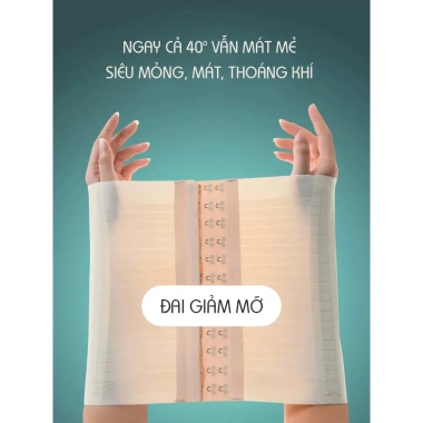 Đai Nịt Bụng Chất Đúc Su Mỏng Nhẹ Thoáng Khí 8 Xương Định Hình Giảm Mỡ Chống Gù D123