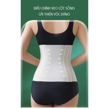 Đai Nịt Bụng Chất Đúc Su Mỏng Nhẹ Thoáng Khí 8 Xương Định Hình Giảm Mỡ Chống Gù D123