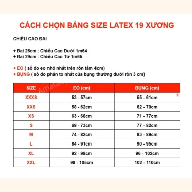 Đai Nịt Bụng Giảm Mỡ 19 Xương Đặc - Latex Siết Eo, Che Lưng, Tặng Nởi + Lót