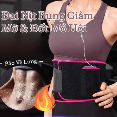 Đai Nịt Bụng Giảm Mỡ Đốt Mồ Hôi, Hỗ Trợ Giảm Eo, Bảo Vệ Lưng Khi Tập Gym, Cardio
