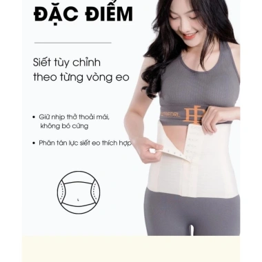 Đai Nịt Bụng Giảm Mỡ Sau Sinh RUBI SPOSP - Định Hình Eo Điều Chỉnh, Chất Su Đúc Lạnh 7