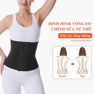 Đai Nịt bụng ion bạc ANDEGO giảm eo, định hình, hỗ trợ tập luyện - Giá chỉ 67.000₫ 2