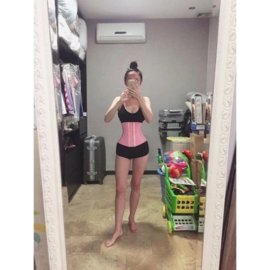 Đai nịt bụng latex 9 xương xiết eo hồng xám Đốt mỡ, giá ưu đãi 450.000₫ 7