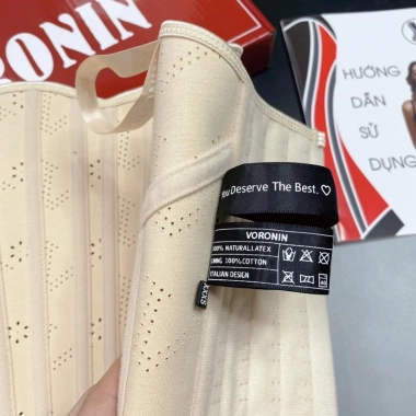 Đai Nịt Bụng Latex VORONIN 19x Siêu Siết Biến Nhiệt, Che Mỡ Lưng - Giá 299k Tặng Thanh Nối