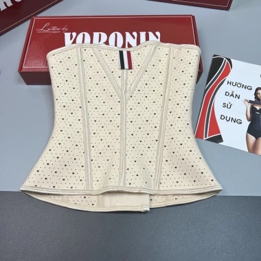 Đai nịt bụng latex VORONIN siêu siết EO giảm mỡ lưng, áo liner và thanh nới miễn phí