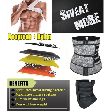 Đai Nịt Bụng Neoprene Nam - Đốt Cháy Mỡ Thừa, Thể Thao Tăng Cường Bụng, 59.184₫