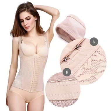 Đai nịt bụng siết eo 6 nấc móc cài giảm mỡ nâng ngực - Chỉ 109.000₫