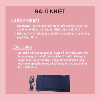 Đai quấn nóng điện giảm eo, mỡ bụng & mỡ đùi, chỉnh nhiệt, bảo hành 3 tháng - 265.000₫