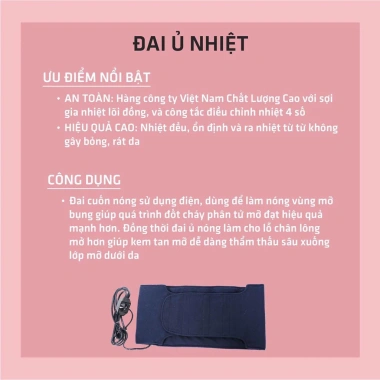 Đai Quấn Nóng Giảm Béo Bụng Tay Đùi - Nhiệt Độ Điều Chỉnh, Giá 275k
