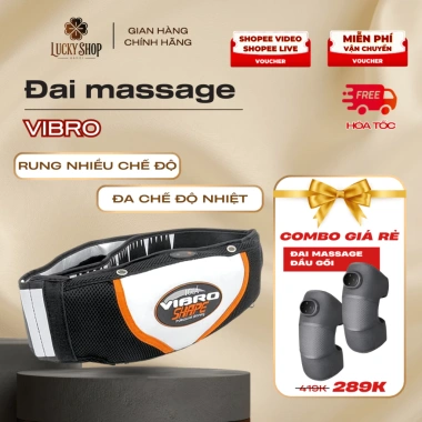 Đai rung giảm mỡ bụng Vibro: Massage tan mỡ, eo thon săn chắc, giá 369.000 VND